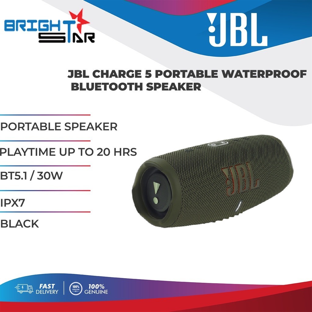 JBL Charge 5 Portable Bluetooth Speaker Blue main image 1