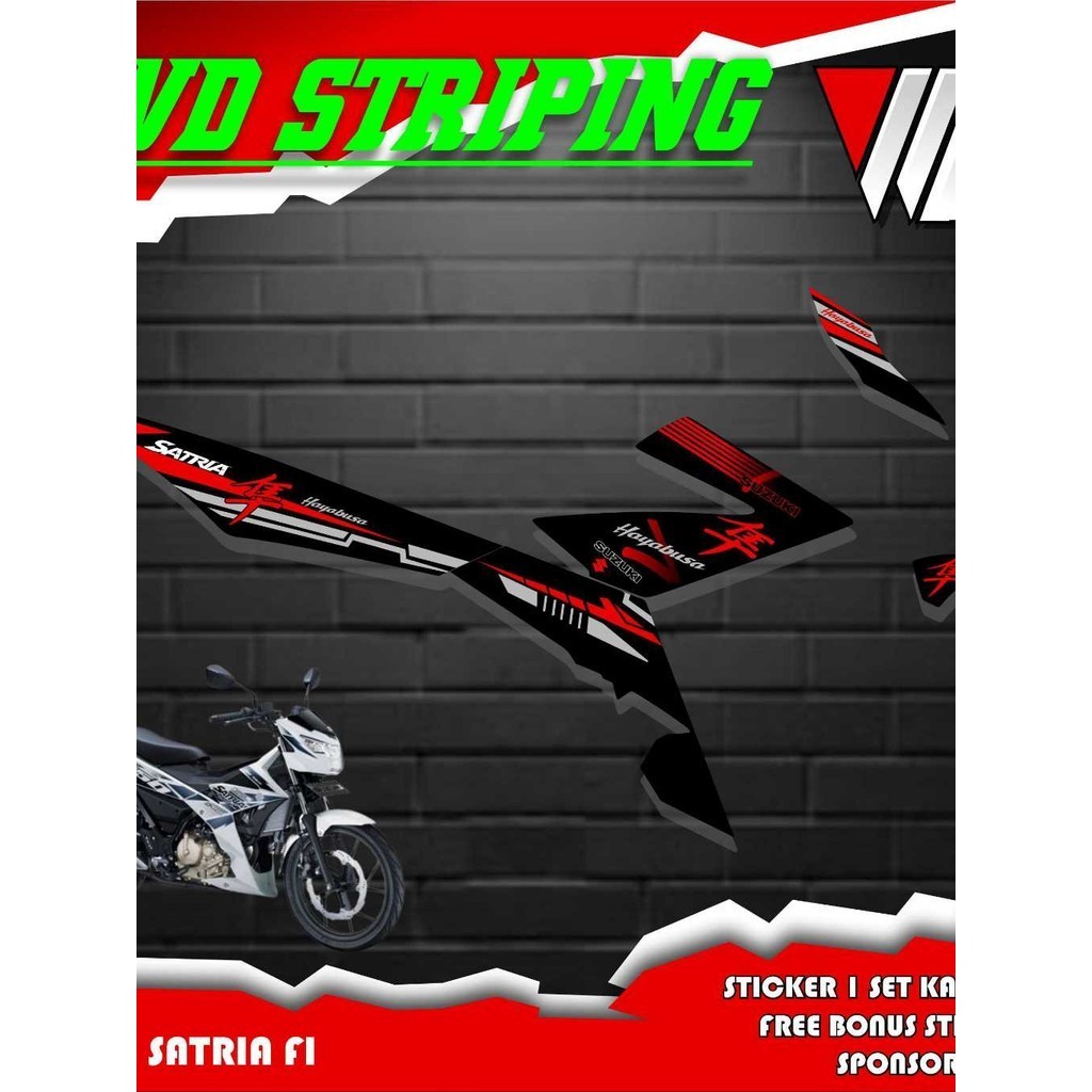 01987 suzuki Satria Fi Motorcycle Sticker Striping Sticker Variation ...
