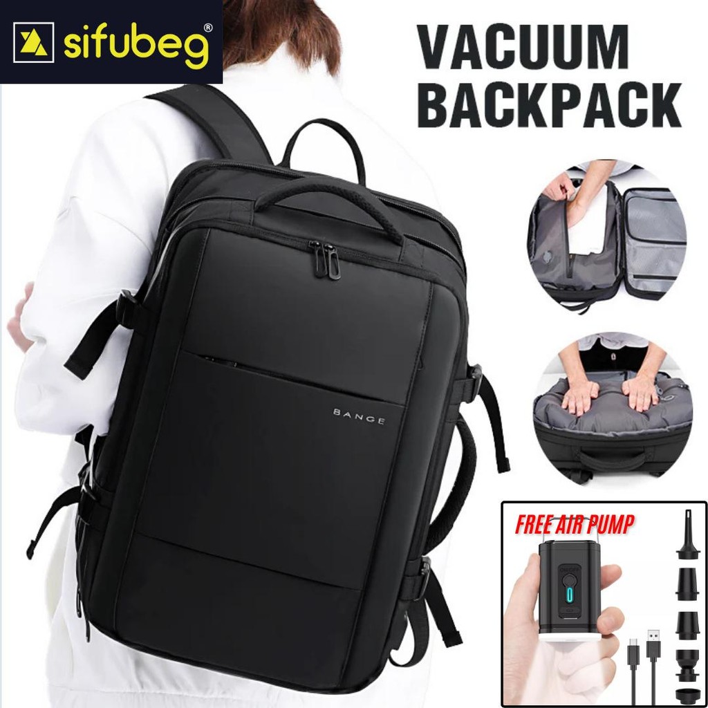 Bange Airpack Compression Expandable Laptop Backpack Business Travel ...