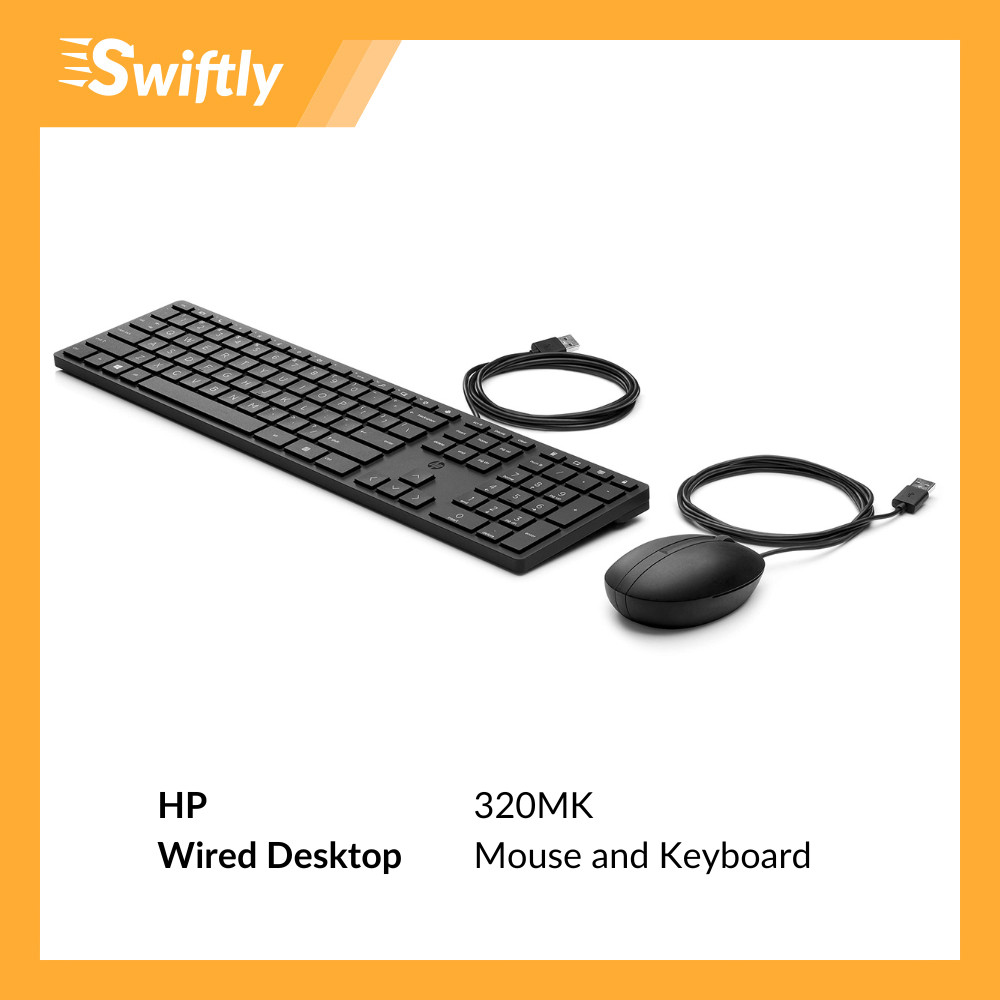 HP Wired Desktop 320MK Mouse and Keyboard | Shopee Malaysia