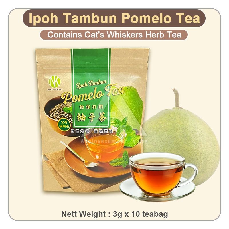 【𝗔𝗦𝗛】Authentic Ipoh Tambun Pomelo Tea Cat's Whiskers Herb Tea（3gx10 ...