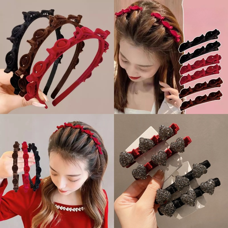 Women Braided Hairpin Clip Holder Headwear Hair Accessory | Shopee Malaysia