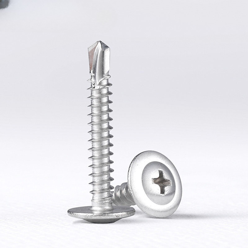 Furniture Screws Stainless Steel Large Flat Head Drill Tail Screws M4.2 ...