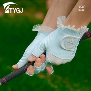 Golf Gloves Ladies Fingerless Gloves Breathable Mesh Summer Sunscreen ...