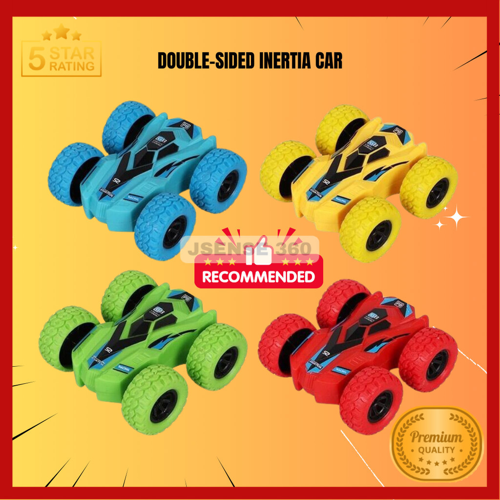 Double-Sided Inertia Car Four-Wheel Racing Stunt Car Two Side Friction ...