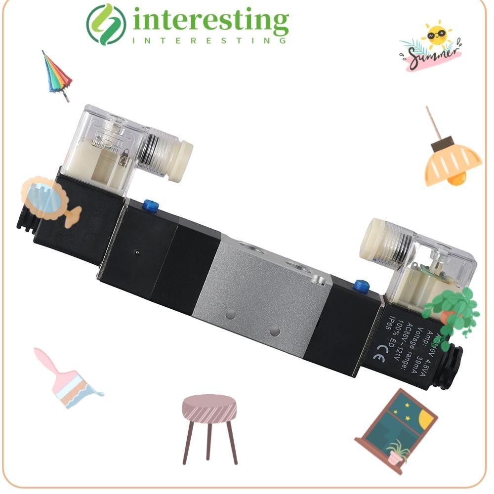 INTERESTING Solenoid Air Valve, AC 110V Pneumatic 4V230C-08, 3 Position ...