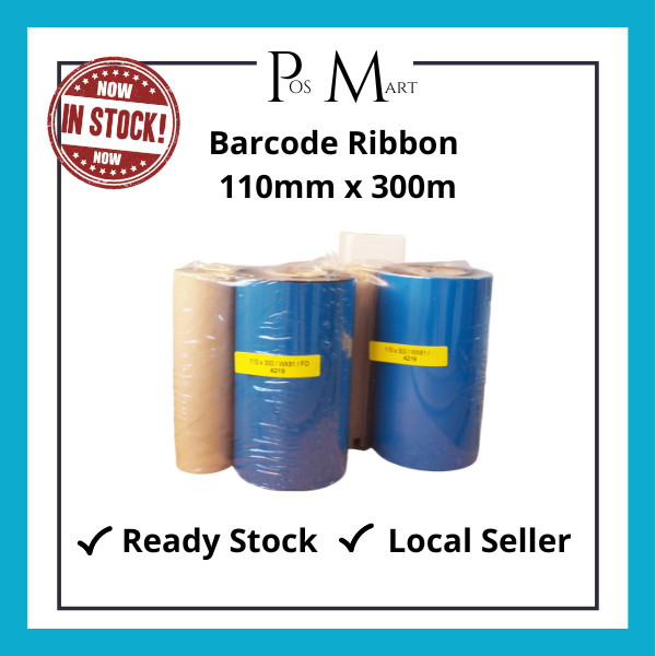 Barcode Ribbon 110mm x 300m (1 set = 3 rolls) | Shopee Malaysia