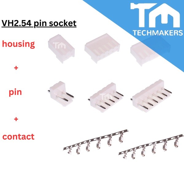 1 Sets of (Male + Female + Pin) XH2.54 Connector Pitch 2.54mm PCB Header Pin Connector Socket TechMakers