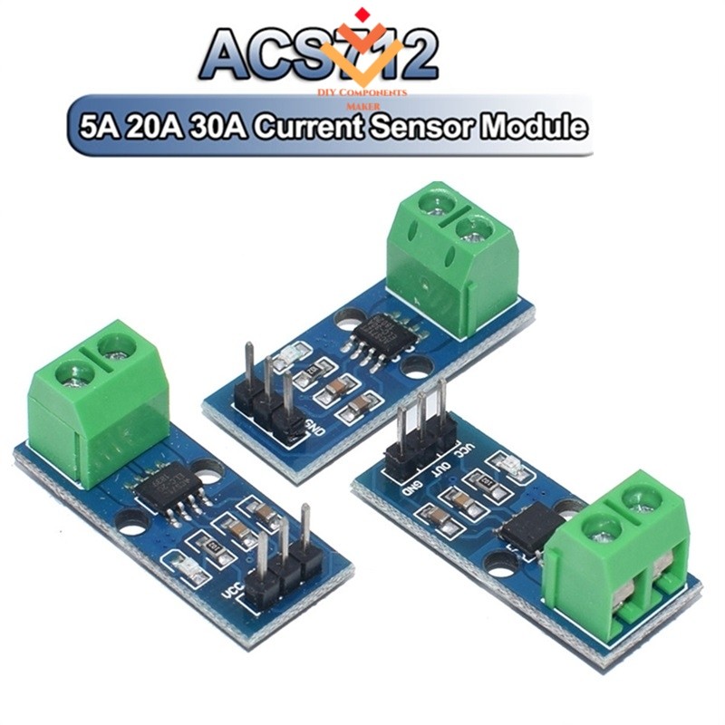New Design ACS712 5A/20A/30A Range Current Sensor Module for Arduino ...