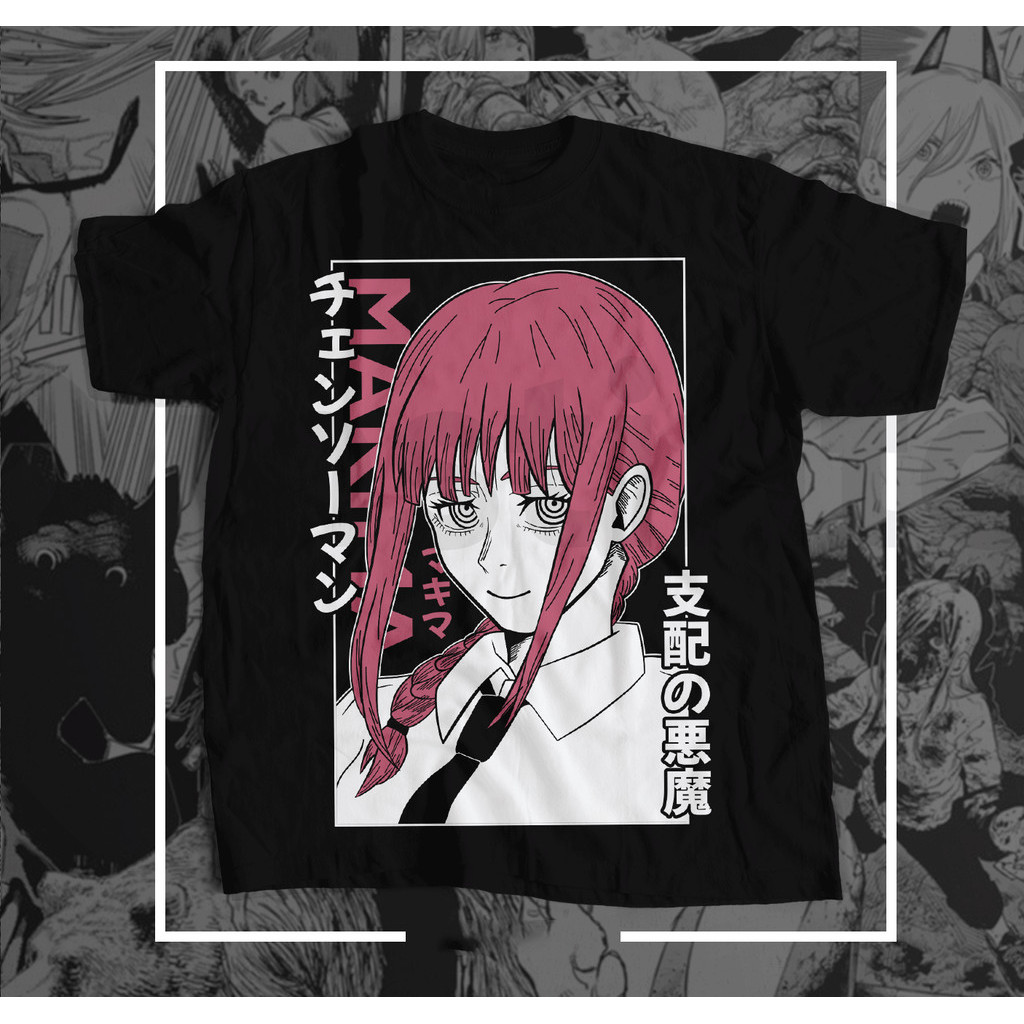 /Men/ Japanese Anime Chainsaw Man Denji Aki Power Makima Devil T-Shirt ...