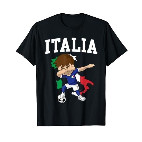 Men's cotton T-shirt Italia Soccer Boy Italian Italy Flag Map Sports ...