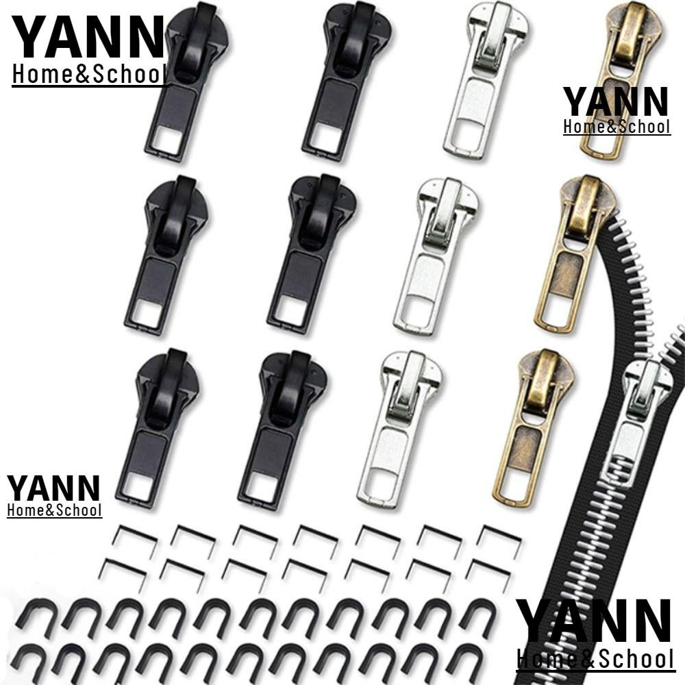YANN 52 Pcs Zipper Replacement Slider Kit, Metal Plastic Nylon ...