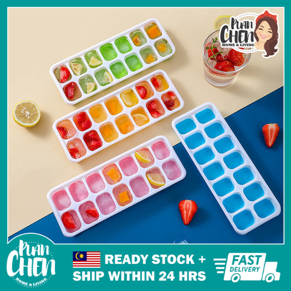Silicone Ice Cube Tray with Lid DIY Ice Mold Jelly Maker Bar Ice ...
