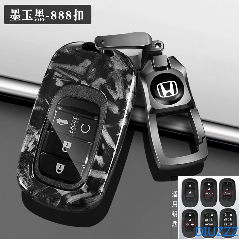 T-carbon Key Fob Cover Compatible with Honda,Real Carbon Fiber Key Fob Case fits for Honda Civic Type R Accessories,fits for Accord Civic HR-V CR-V