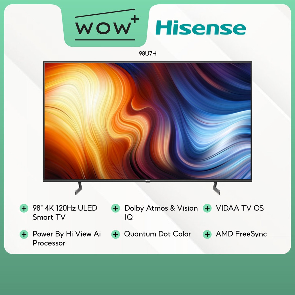 Hisense U7H Series 4K ULED Smart TV - 98", Featuring Dolby Atmos VIDAA ...