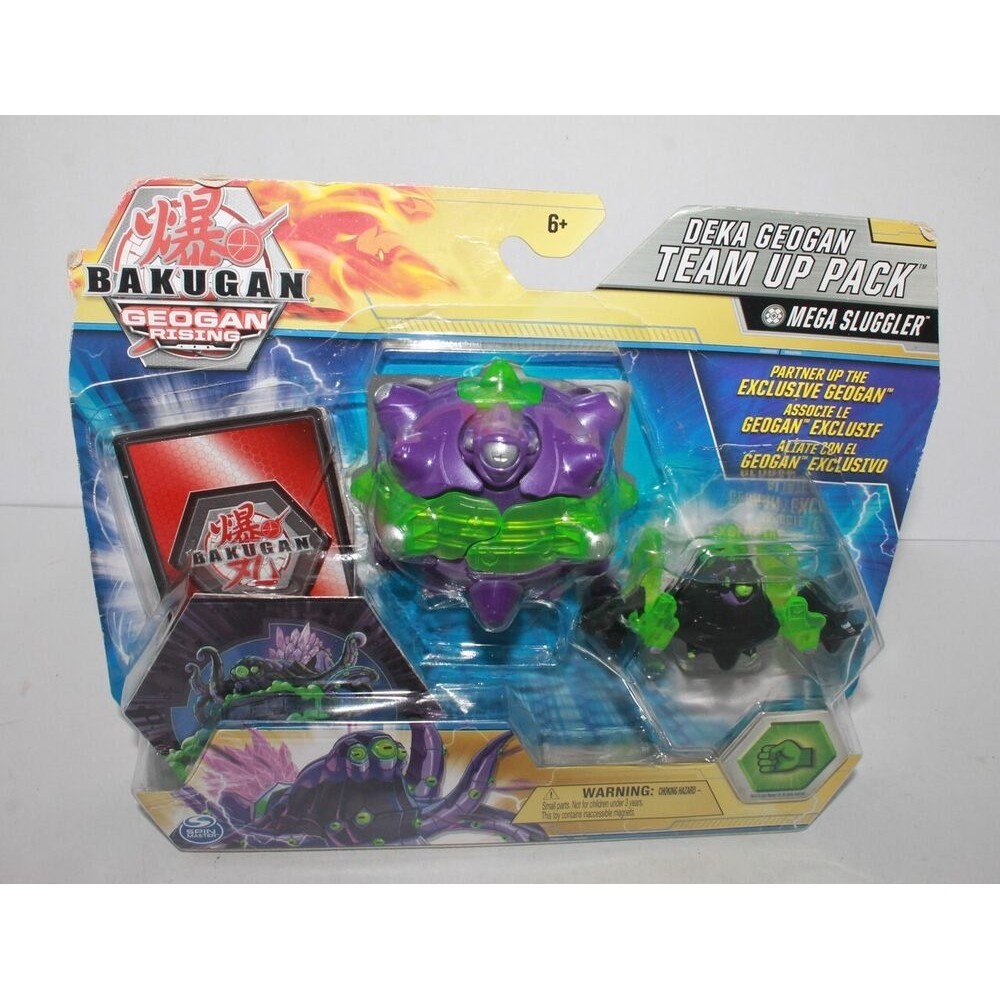 Bakugan Geogan Rising Deka Geogan Team Up Pack Mega Sluggler Spin ...