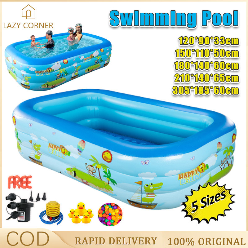 【COD】3M Inflatable Swimming Pool Children Pool Baby Pool Large Bath ...