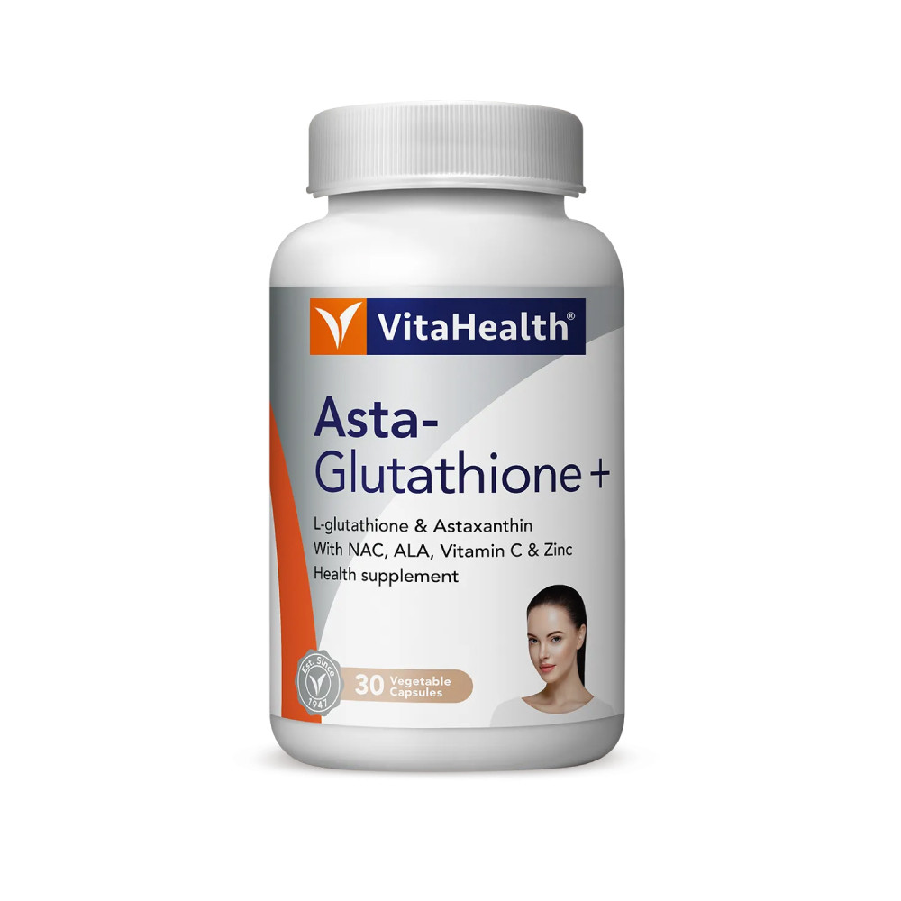 VITAHEALTH Asta-glutathione Plus 30's- L glutathione , Vitamin C , Zinc  Embraceliving Living