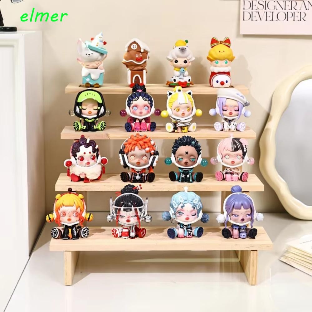 ELMER Doll Storage Rack, Wood Detachable Doll Figures Model Shelf, Save ...