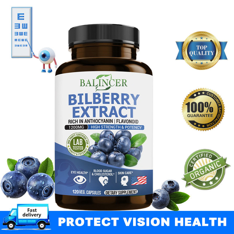 Bilberry Extract 1200 Mg – Bilberry Supplement for Eyes and Eye Health ...