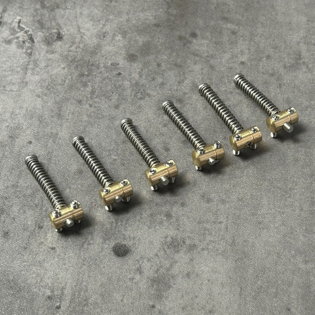 SPR6Pcs Electric Guitar Bridge Saddle Metal Professional Clear Full