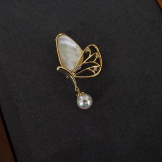 Micro-inlaid Zircon Butterfly Brooch Female Pin Brooch Temperament High ...