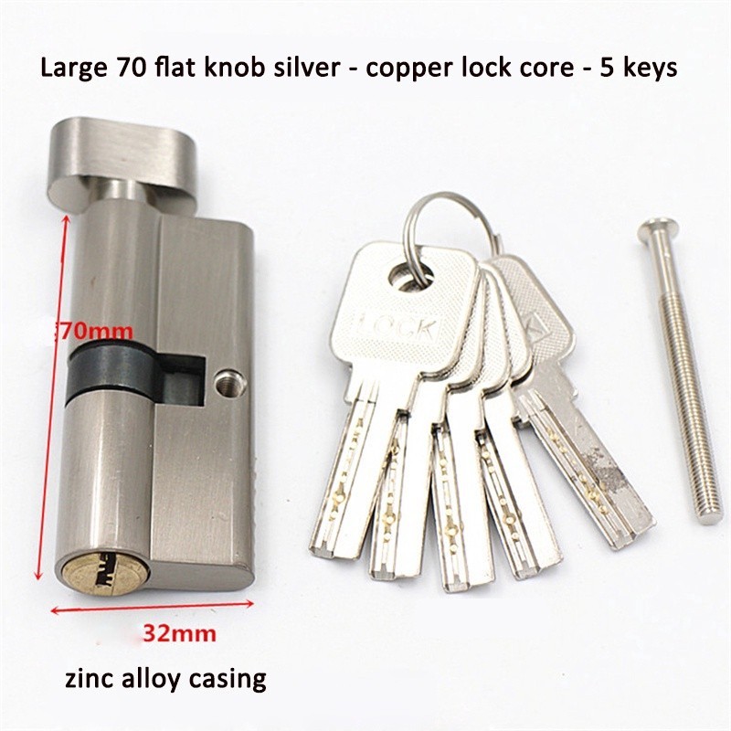 Advanced Anti-theft Copper Lock Core Security Door Lock Cylinder 70mm ...