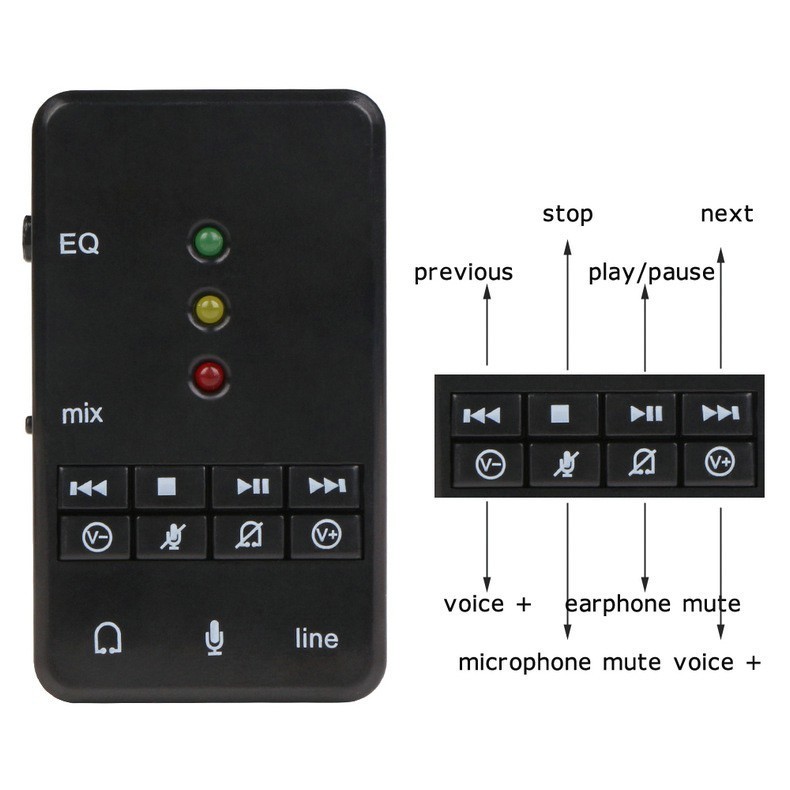 DM-HD25 Reverb EQ USB Sound Card External Standalone 7.1 Channel ...