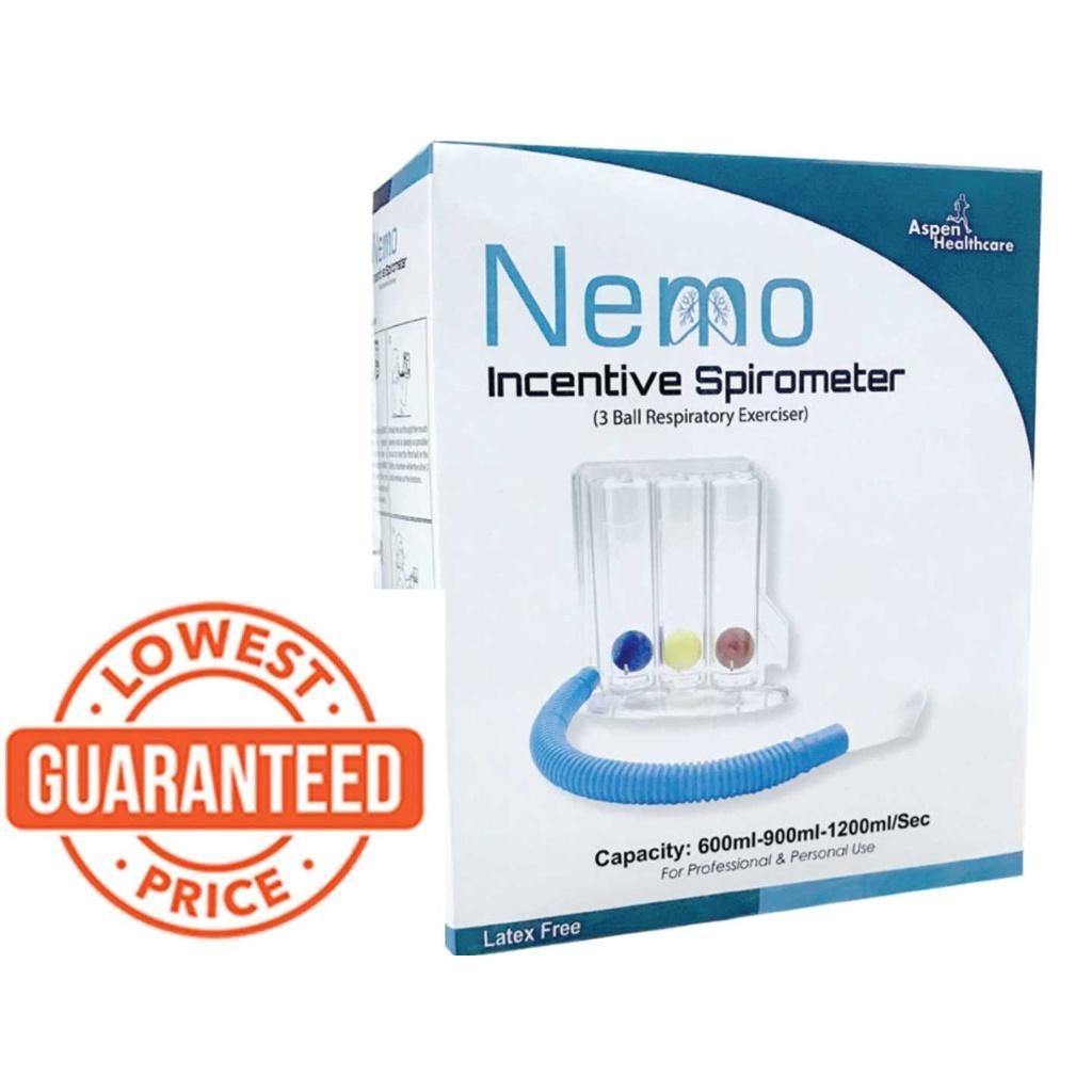 Nemo Tri-ball Incentive Spirometer (BREATHING RESPIRATORY EXERCISOR ...