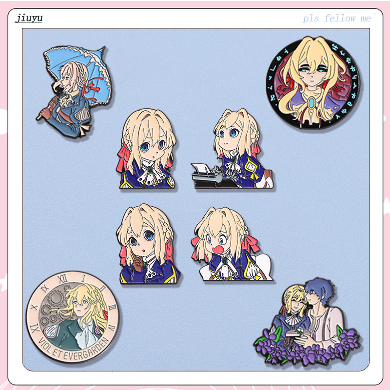 Violet Evergarden Anime Pins Brooch Cartoon Character Badges Backpack ...