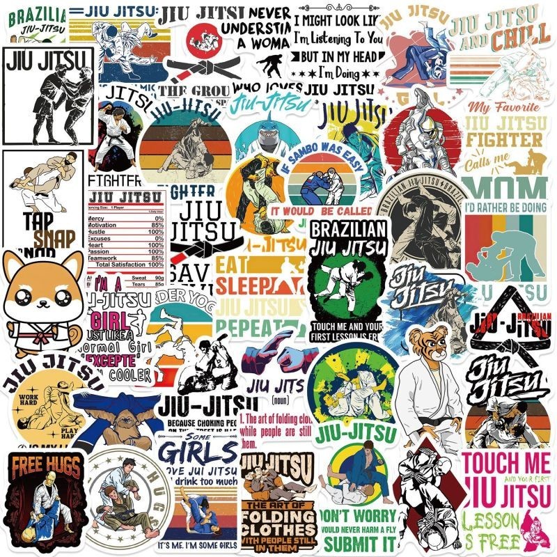Judo Stickers 50pcs Waterproof Judo Gi Kimono Stickers for Girls Sports ...