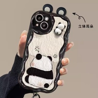 Panda Cute 3D Ears Doll Phone Case For VIVO V30E 5G Y03 Y100 V30 Pro ...