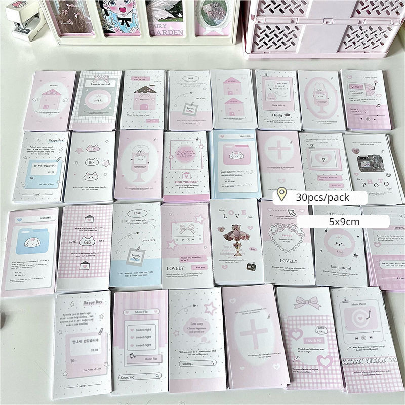 30pcs Ins Pink Sealing Stickers 5x9cm Label Packaging Material DIY ...