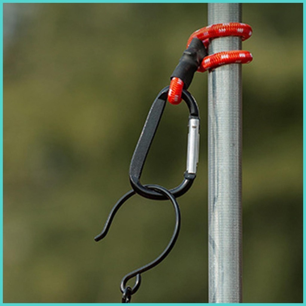 Bungee Cords with Carabiner Hooks 10pcs Elastic Rope Bungee Straps