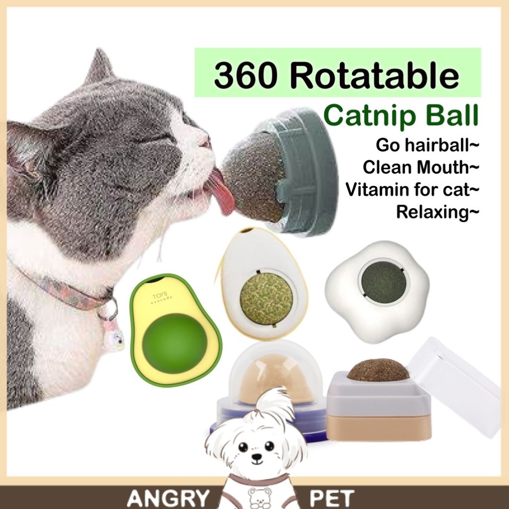Catnip Ball Toy Rotatable Catnip Ball Cat Mint Cat Snack Treat Mainan ...