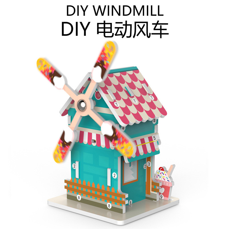Educational Science Toy for Elementary Schoolers, DIY Windmill Kit with ...