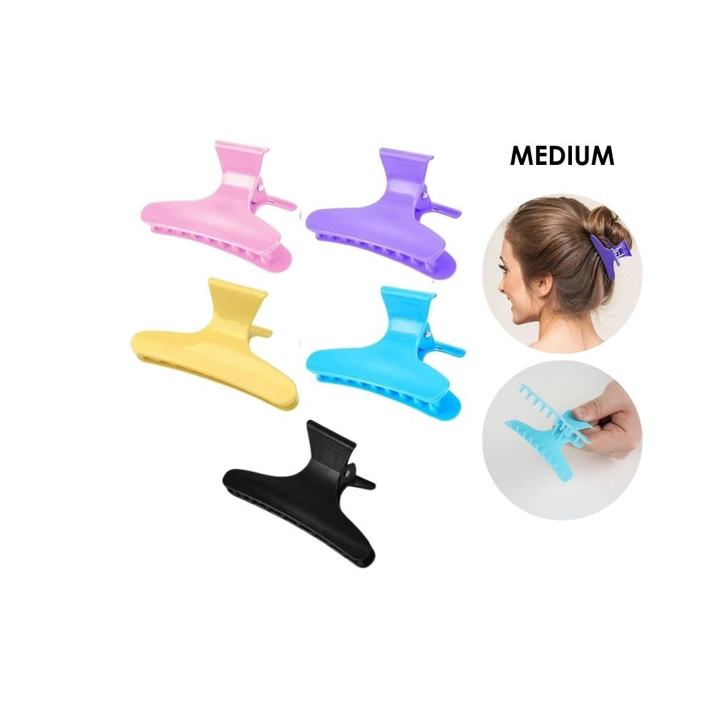 PROFESSIONAL Butterfly Sectioning Hair Clip (MEDIUM) - 1PCS (HB ...