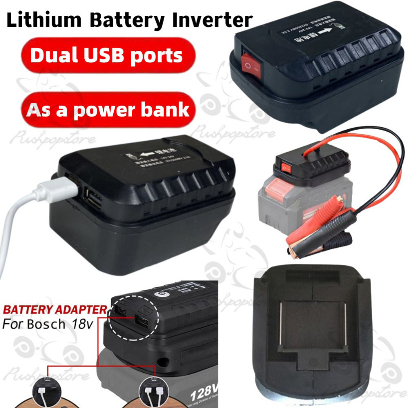 Car Battery Adapter Set for Makita 18V Li-ion Battery Dual USB Output ...