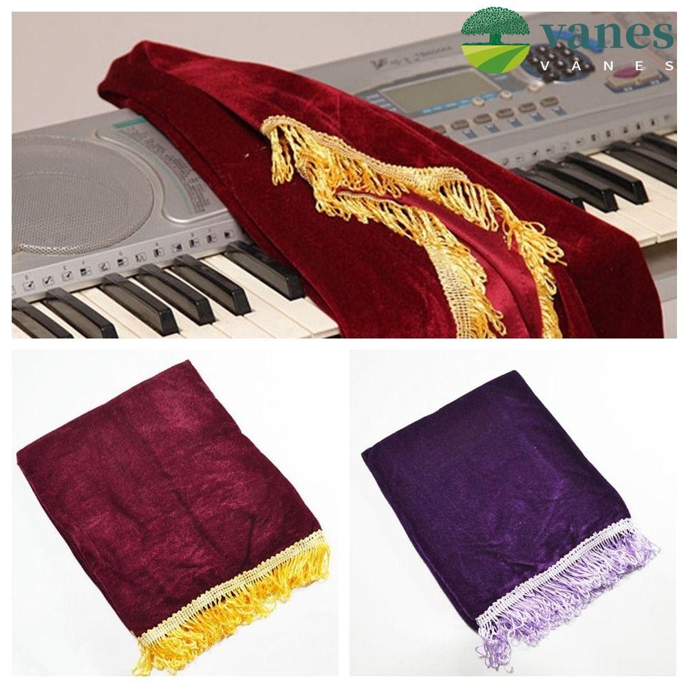 VANES Tassel Piano Cover, 61/88 Keyboards Decorate Piano Half-cover ...