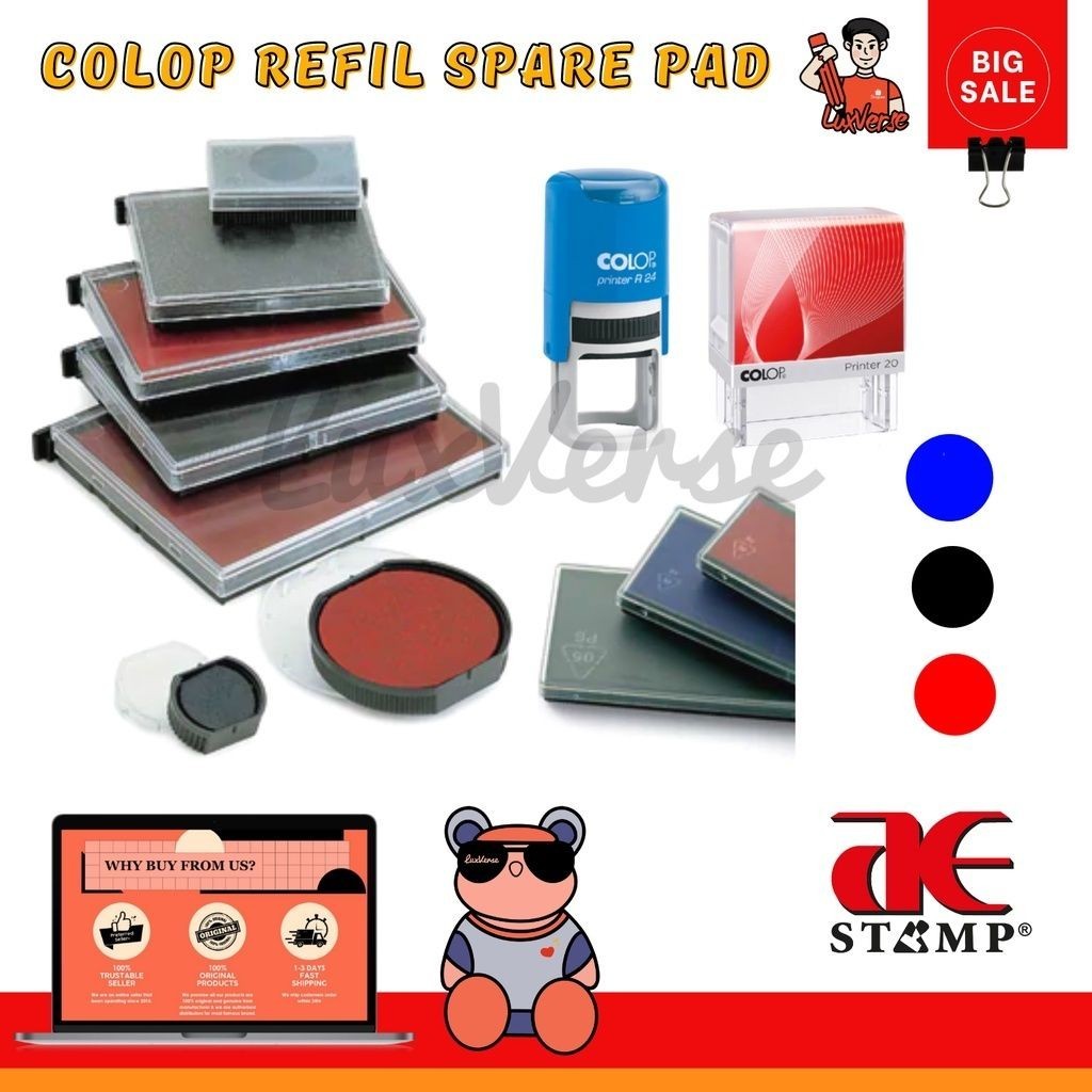 COLOP Ink Pad High Quality - Replacement Spare Ink Pad for P10 P20 P30 ...