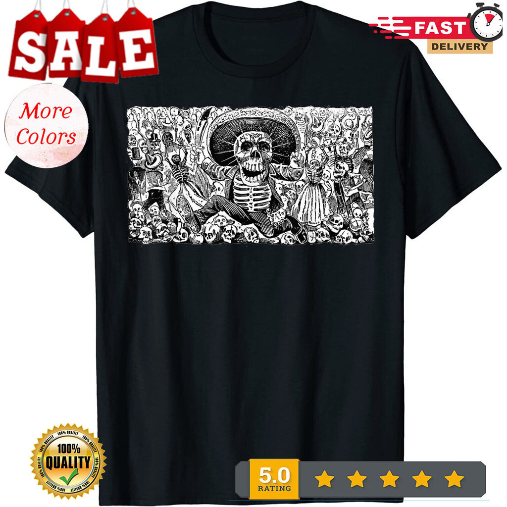 T-shirt Tee Turtle Day Of The Fox - Motif Dia De Los Muertos - Taille XL Femme - Neuf Avec étiquettes