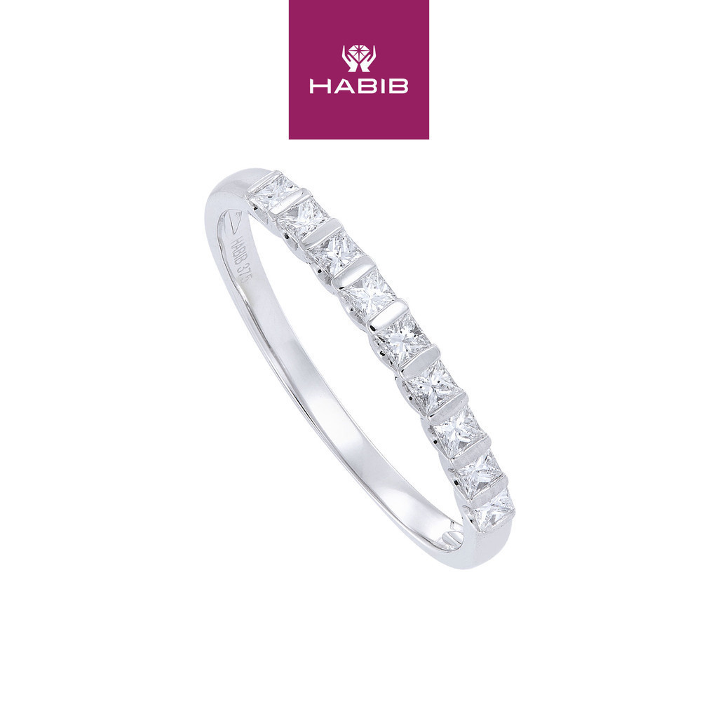 HABIB Princess Diamond Ring in 375/9K White Gold 265810123 | Shopee ...
