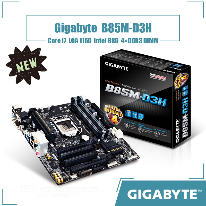 Gigabyte B85MD3H Motherboard LGA 1150 4xDDR3 DIMM Using Intel B85