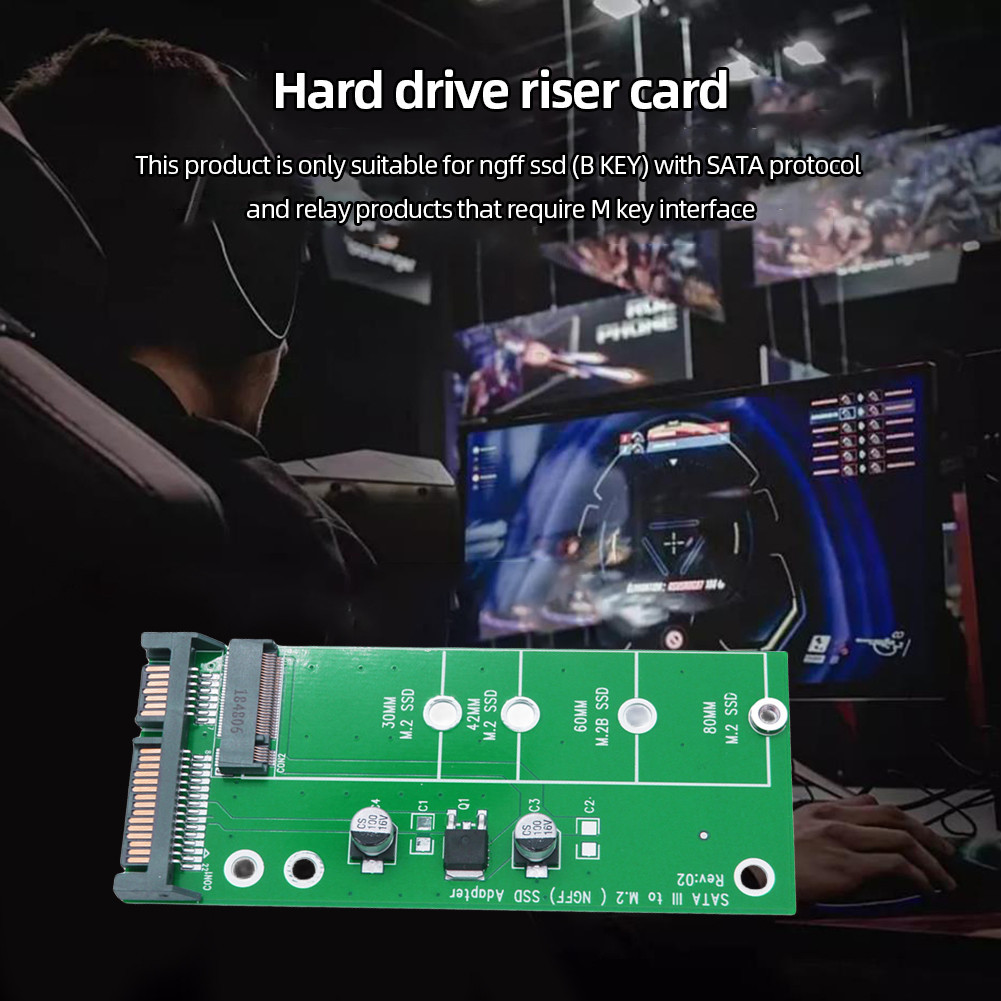 keepdreaming Hard Disk Card Reader B Key M2 SATA Riser SATA3 6G Card M2 ...