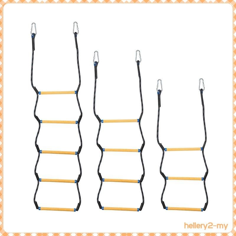 Bootladders Rubberboot Speciale Boarding Zachte Ladder Boot Marine Rope Ladder Opvouwbare Hangende Ladder Boarding Rope Ladder voor Opblaasbare Boot Kajak Motorboot(Fluorescerend groen 4 trappen