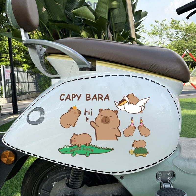 Car waterproof sticker CAPYBARA cartoon sticker motorcycle decoration ...