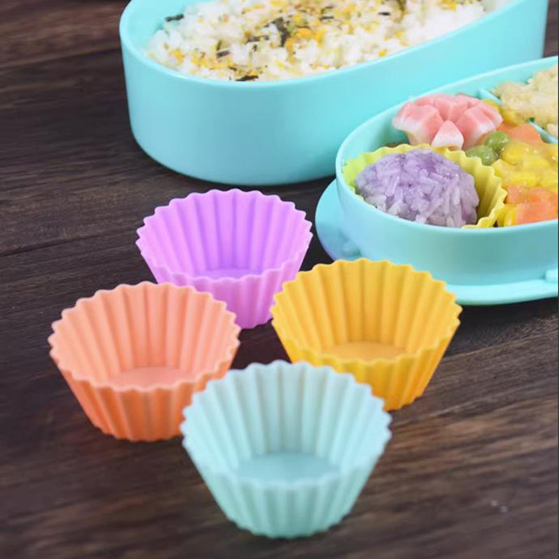 [Isn] 3Pcs Bento Divider Cup Easy Clean Mould Reusable Cake Mold ...