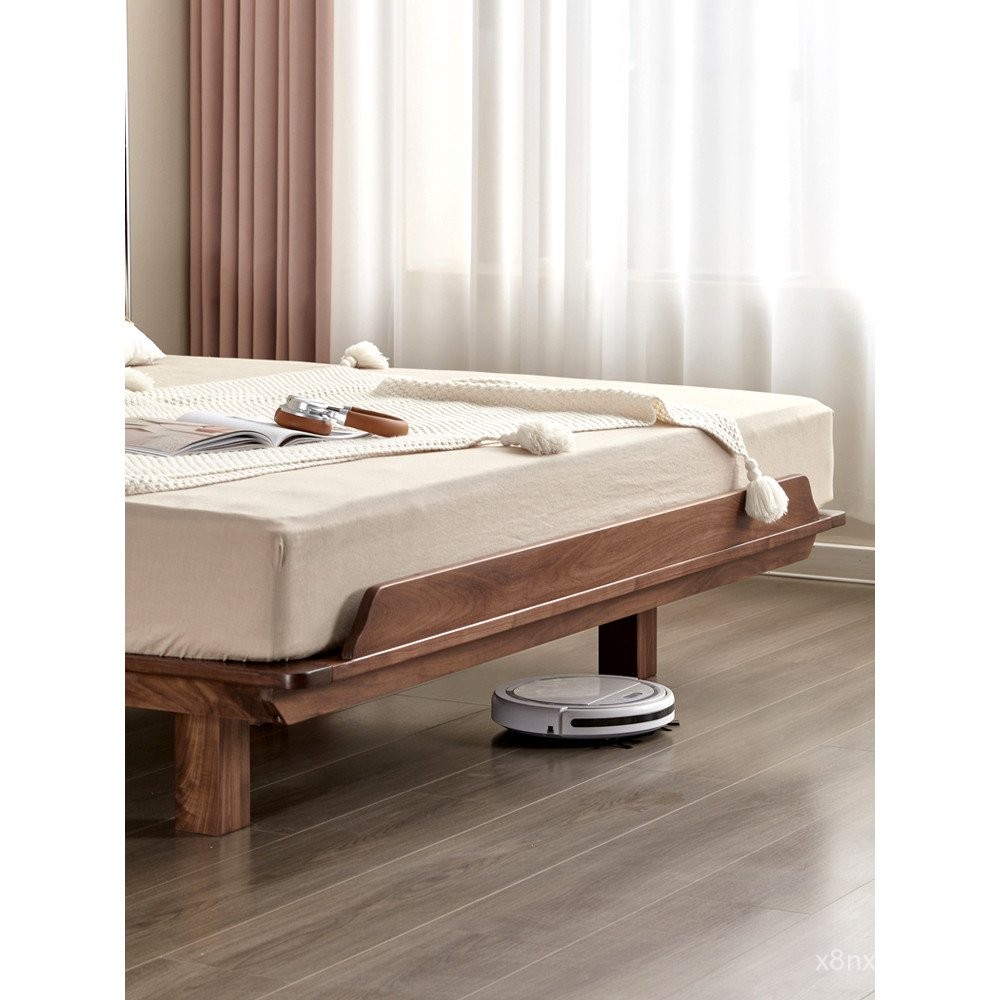 North American Black Walnut Tatami Bed Frame Suspended Bedsideless ...