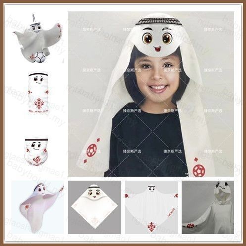 FIFA World Cup Qatar 2022 mascot Laeeb dishdasha robe kaffiyeh gutra ...