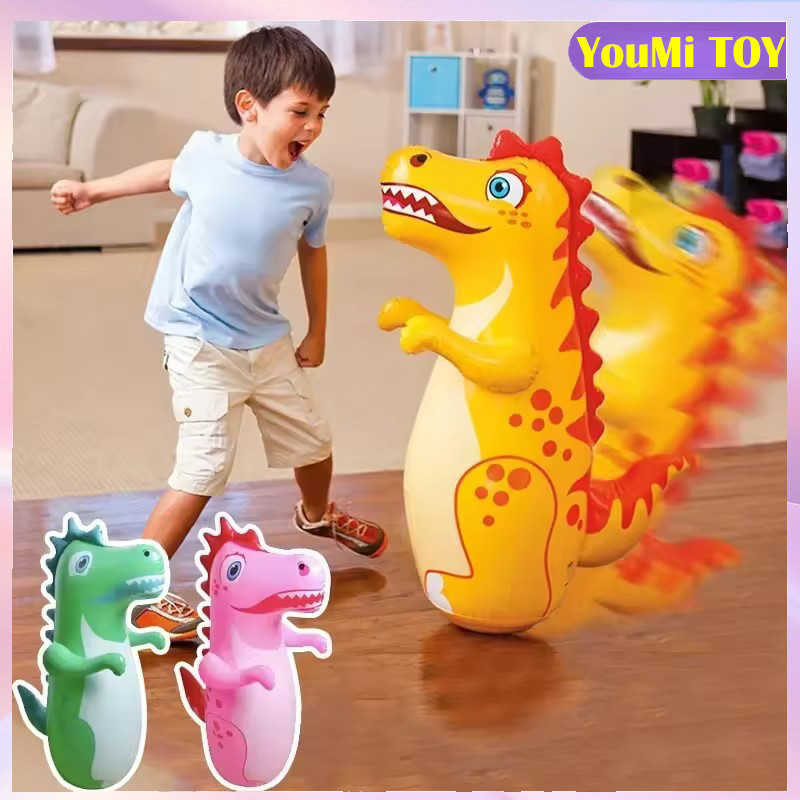 95cm Kids Inflatable Boxer Children Toy Boxing Dinosaur Tumbler Toy ...
